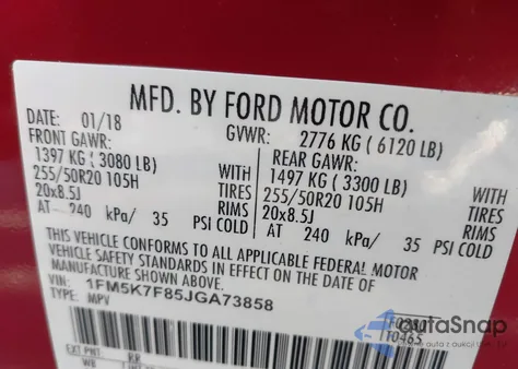 2018 Ford Explorer Limited from USA, damaged, VIN 1FM5K7F85JGA73858